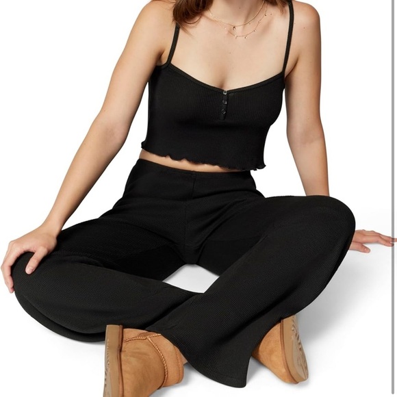 Florence by Mills Pants - Florence by Mills Black Wide-Leg Pants